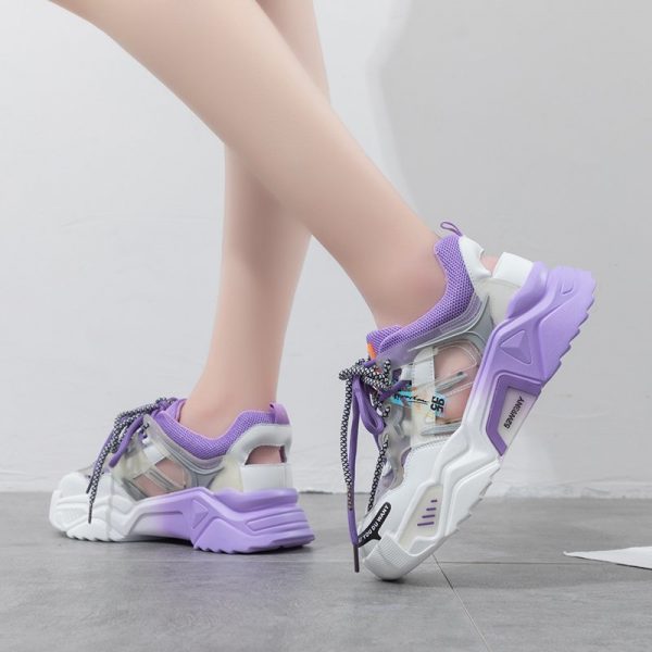 2021 new rainbow color ladies old shoes - Image 4