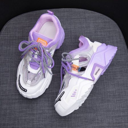 2021 new rainbow color ladies old shoes