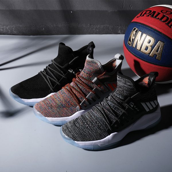 2021 new flying woven sneakers men's basketball shoes - Image 6