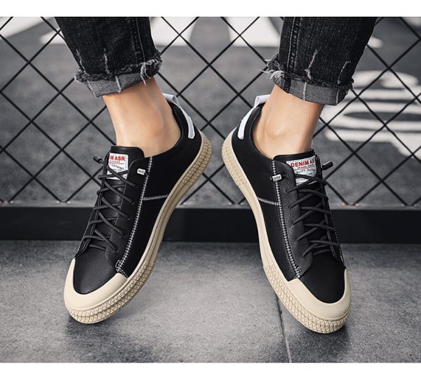 2021 new simple men's and women's leather sneakers casual shoes - Image 7
