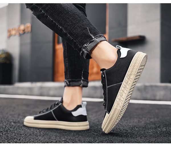 2021 new simple men's and women's leather sneakers casual shoes - Image 6