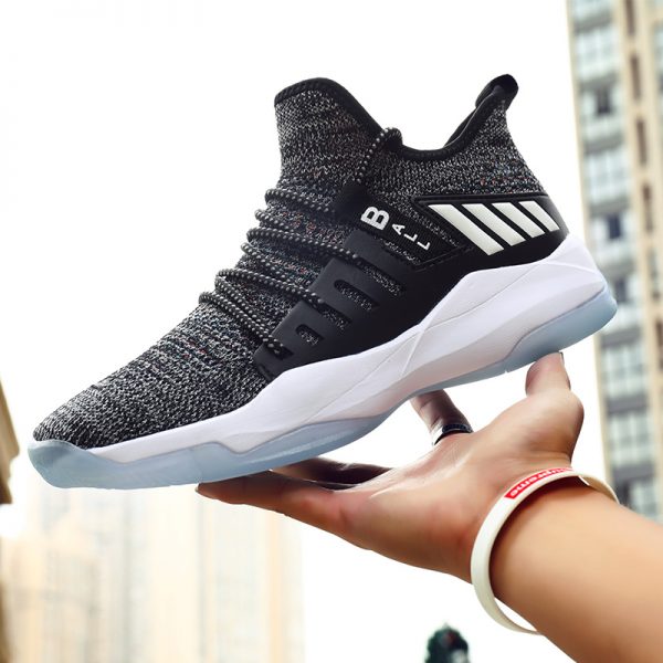 2021 new flying woven sneakers men's basketball shoes - Image 5