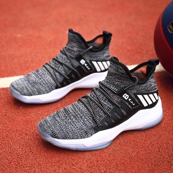 2021 new flying woven sneakers men's basketball shoes - Image 3