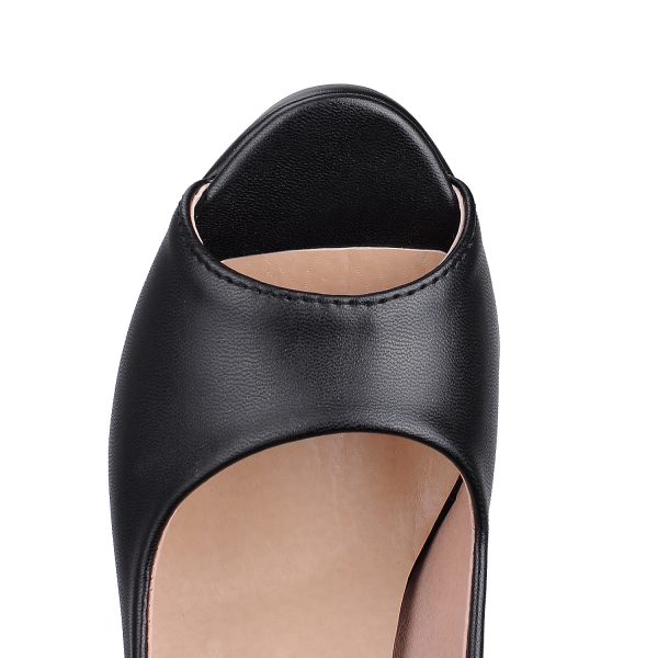 2021 new leather ladies high heels - Image 6